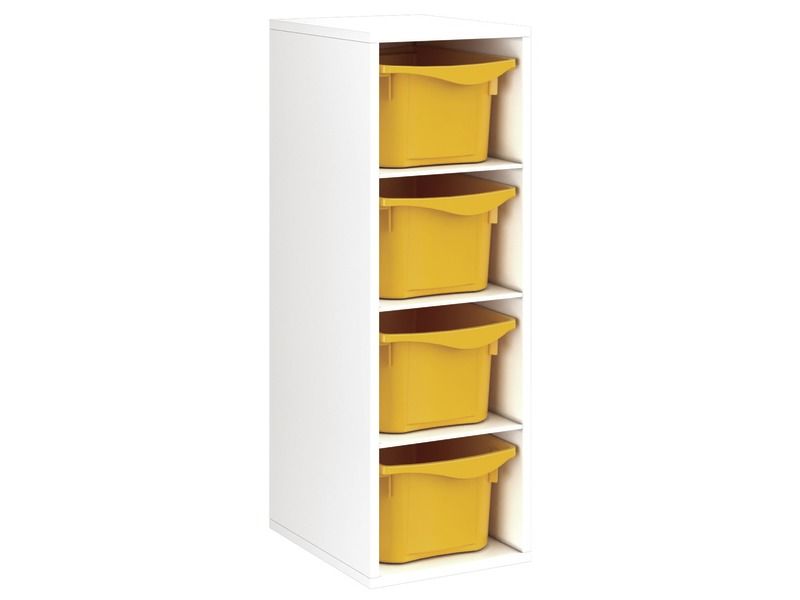 MELAMINE CABINET H: 102 cm - L: 36 cm 4 trays – 3 shelves