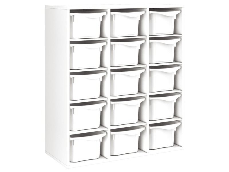MELAMINE CABINET H: 118 cm - L: 105 cm 15 trays – 12 shelves