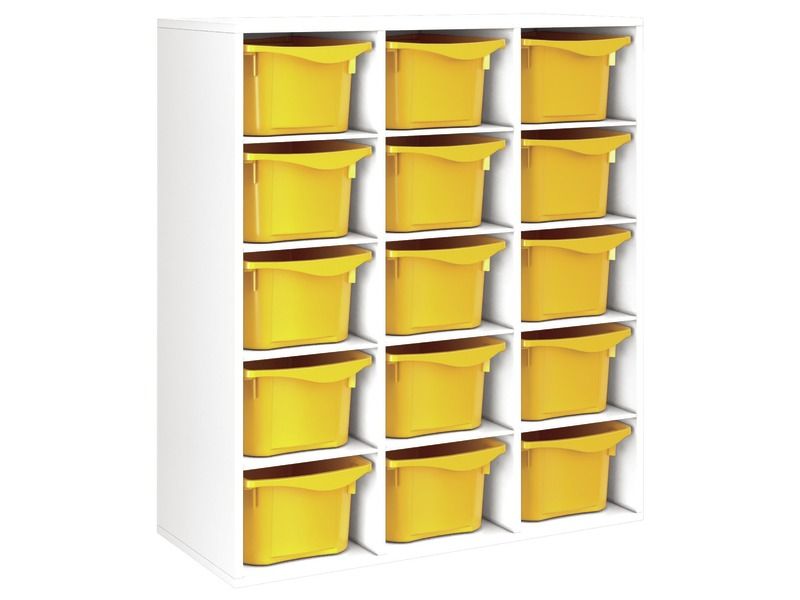 MELAMINE CABINET H: 118 cm - L: 105 cm 15 trays – 12 shelves