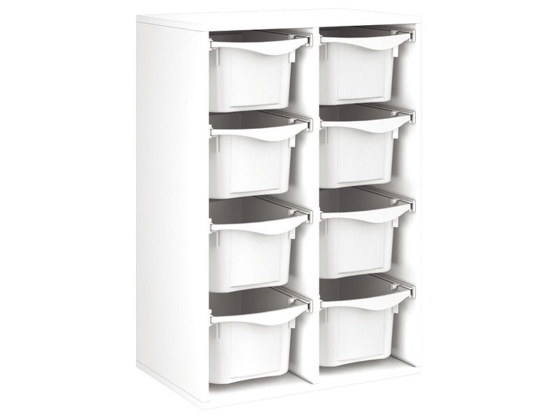 MEUBLE MÉLAMINÉ H: 102 cm - L: 70,5 cm 8 bacs sur rails