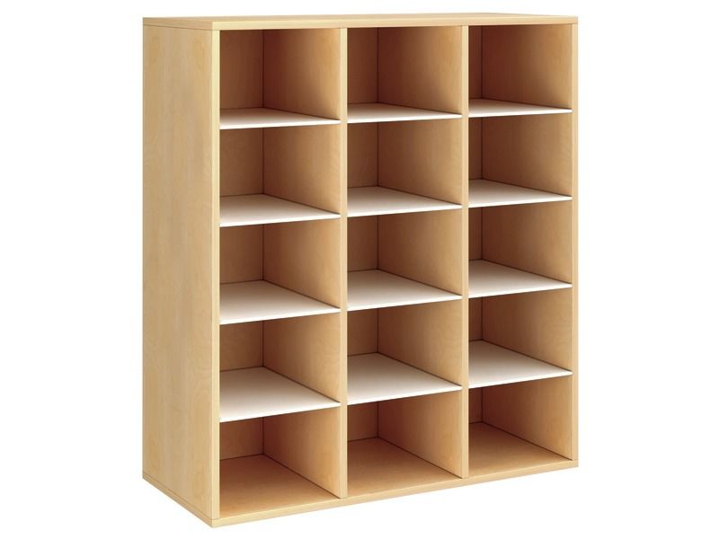 MEUBLE MÉLAMINÉ H: 118 cm - L: 105 cm 12 étagères