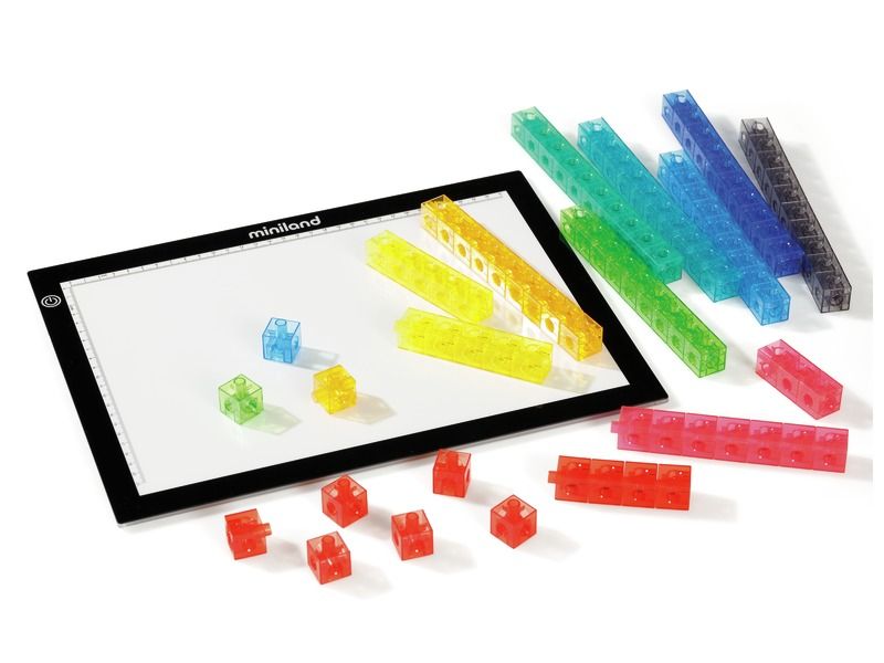 LIGHT-UP TABLE AND BASE 10 CUBES MAXI PACK