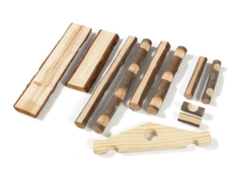 CONSTRUCTION SET IN NATURAL WOOD
