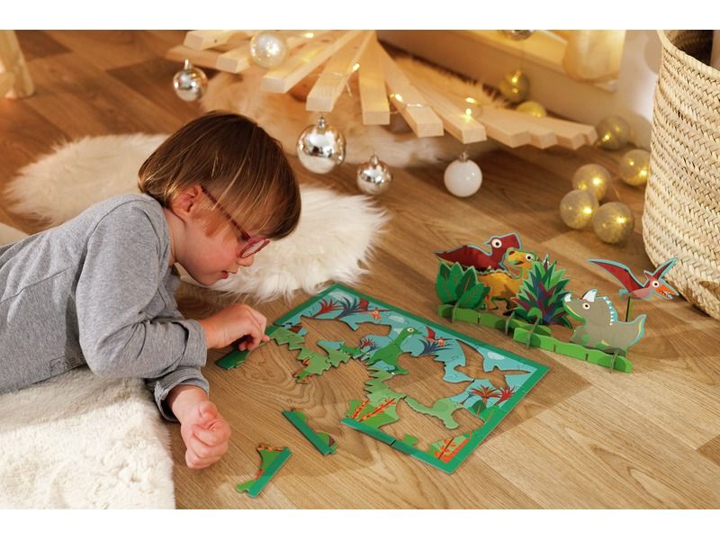 3D-PUZZLE 2-IN-1 Dinosaurier