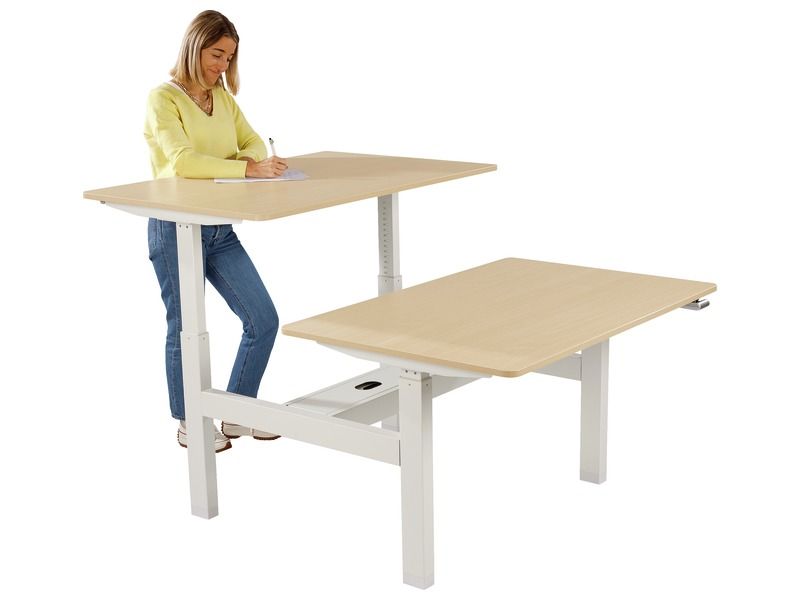 ADJUSTABLE TABLE WITH CRANK 2 table tops L: 160 cm