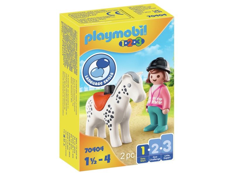 PLAYMOBIL RIDER WITH HORSE