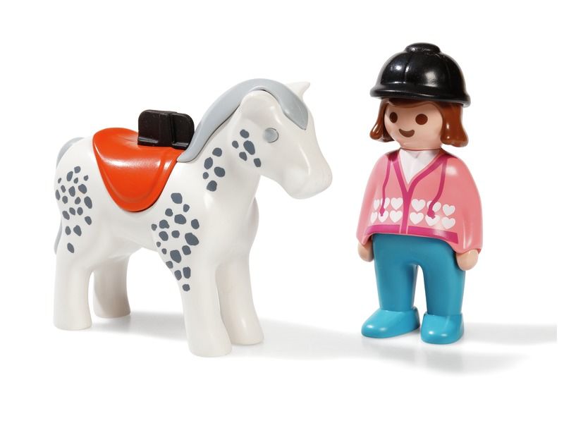 PLAYMOBIL RIDER WITH HORSE