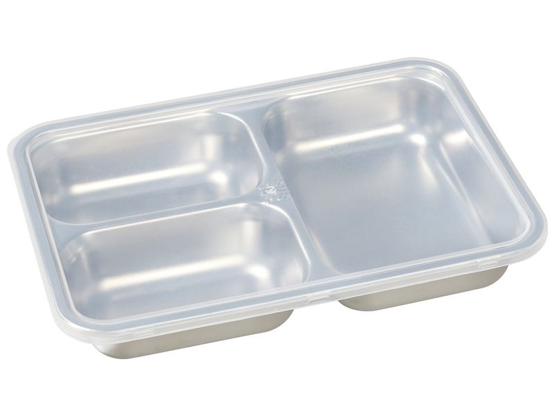STAINLESS STEEL TRAY COVER 3 compartments