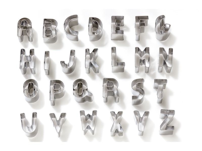 STAINLESS STEEL CUTTERS Alphabet