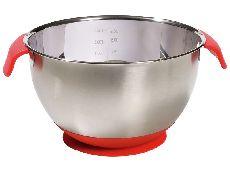 STAINLESS STEEL SALAD BOWL WITH SUCTION CUP Ø 21 cm
