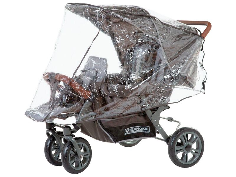 Protection contre la pluie pour l'enfant et la poussette - fiable