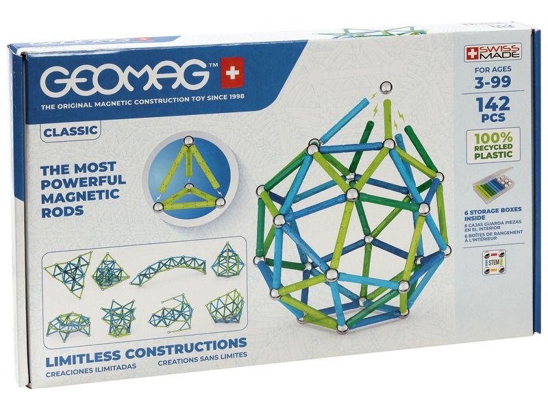 Geomag Classic MAGNETIC CONSTRUCTION 142 pieces