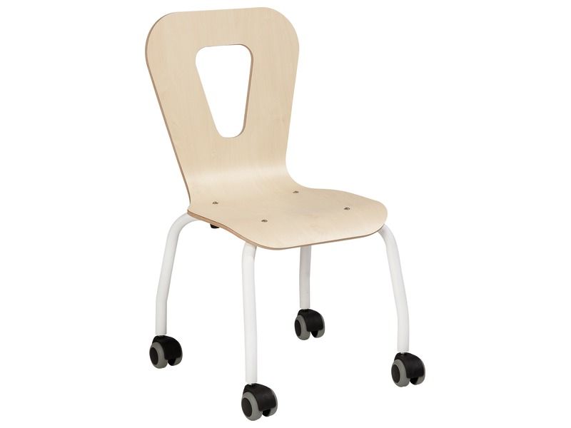 MIA SHELL CHAIR with 4 legs on castors