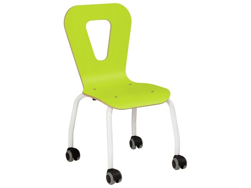 MIA SHELL CHAIR with 4 legs on castors