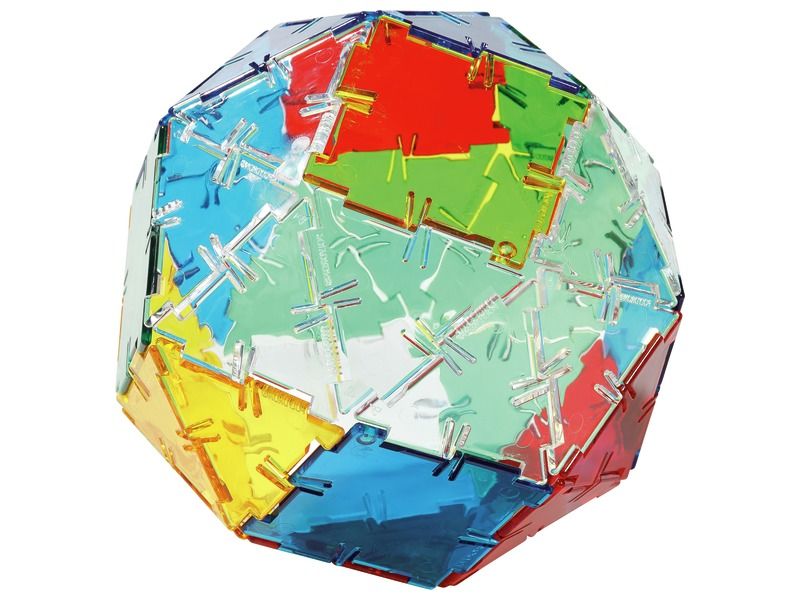 DURCHSICHTIGES BAUSPIEL Polydron Crystal 184 Teile
