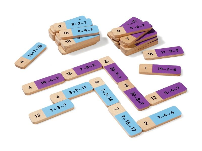Addition and subtraction WOODEN DOMINOS