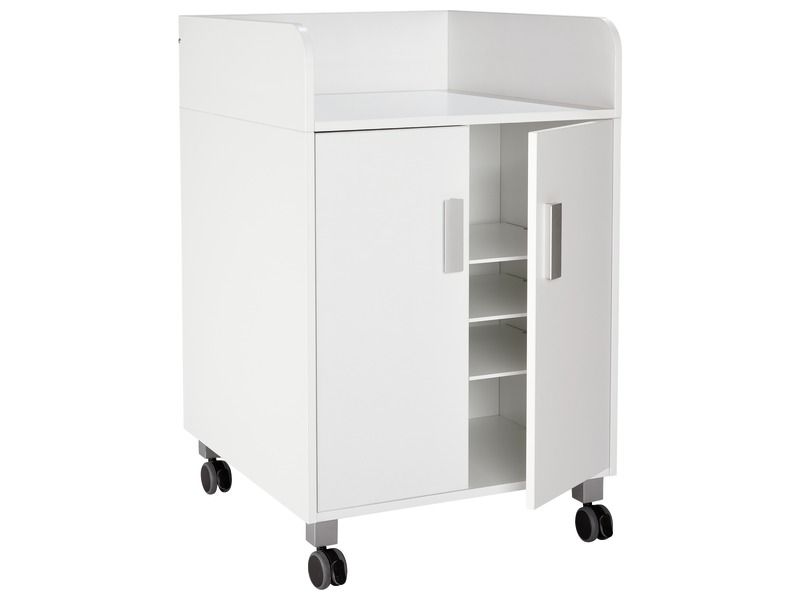 MEUBLE DE CHANGE MOBILE KAZÉO L: 70 cm avec 6 étagères et 2 portes avec...