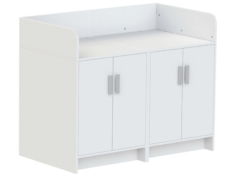 VERZORGINGSMEUBEL KAZÉO 140 cm 12 plankjes en 4 deuren
