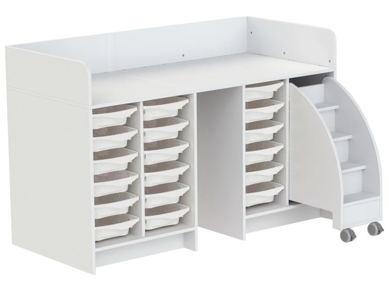 KAZÉO CHANGING TABLE 172 cm 18 stop-containers and 1 set of steps