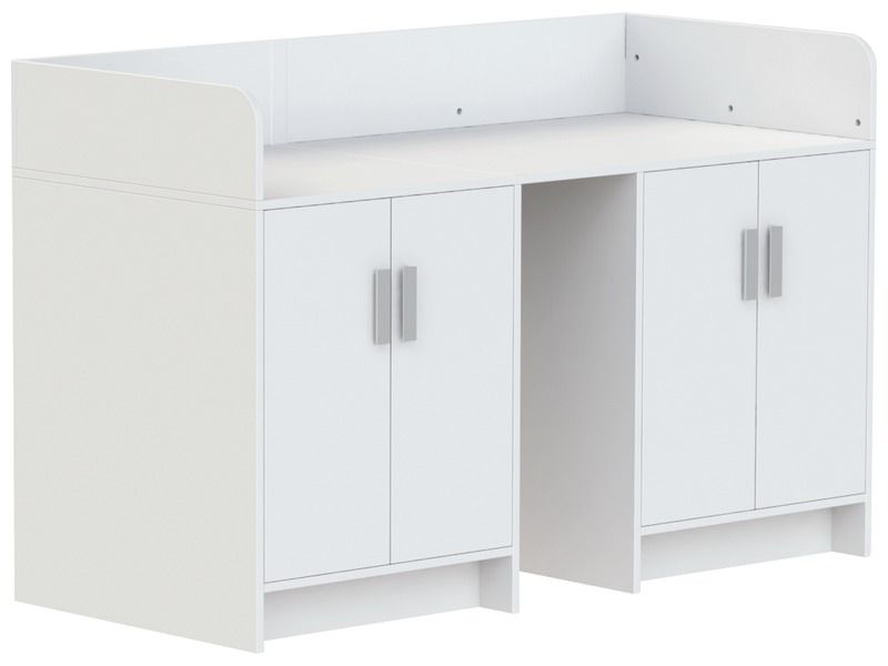 WICKELKOMMODE KAZEO 172 cm 12 Regalböden und 4 Türen