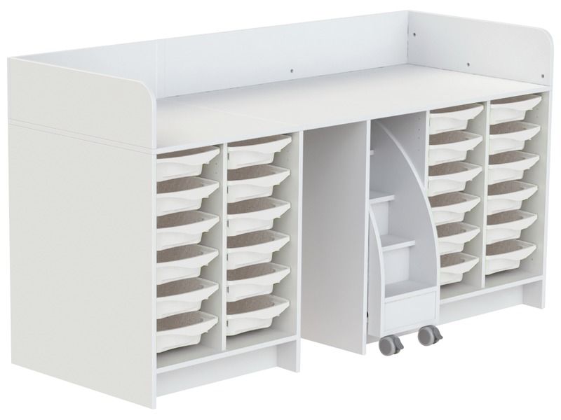 KAZÉO CHANGING TABLE 206 cm 24 stop-containers and 1 set of steps