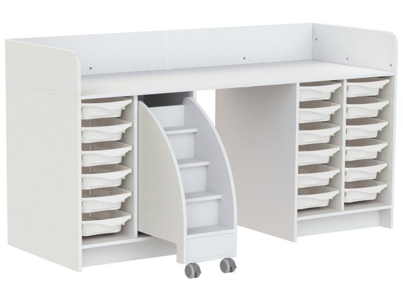 KAZÉO CHANGING TABLE 206 cm 18 stop-containers and 1 set of steps