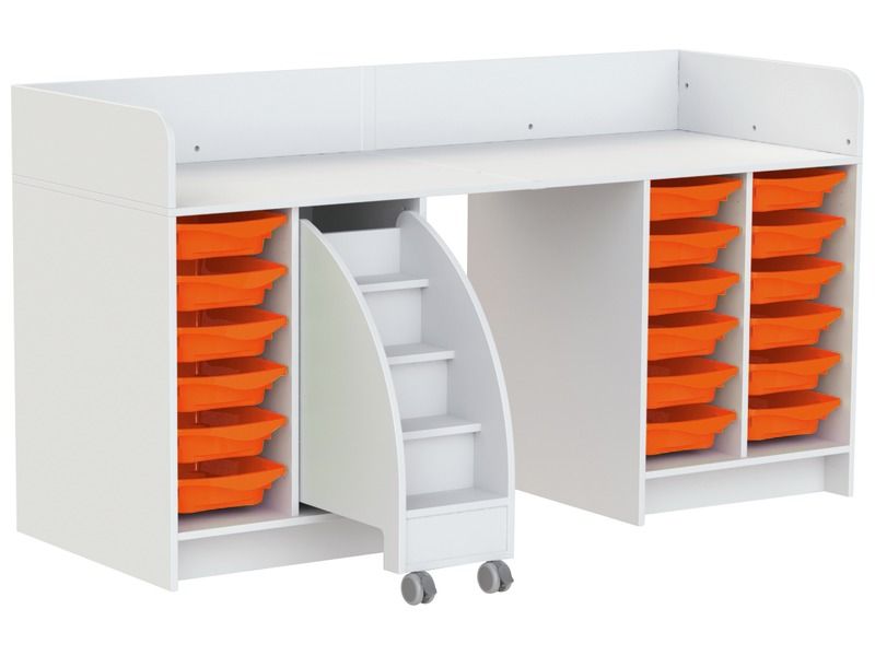 KAZÉO CHANGING TABLE 206 cm 18 stop-containers and 1 set of steps