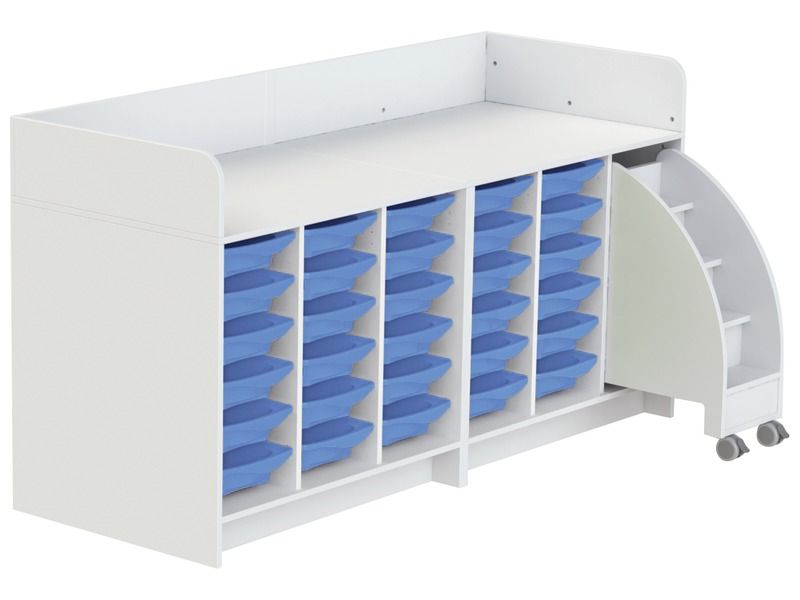 KAZÉO CHANGING TABLE 208 cm 30 stop-containers and 1 set of steps