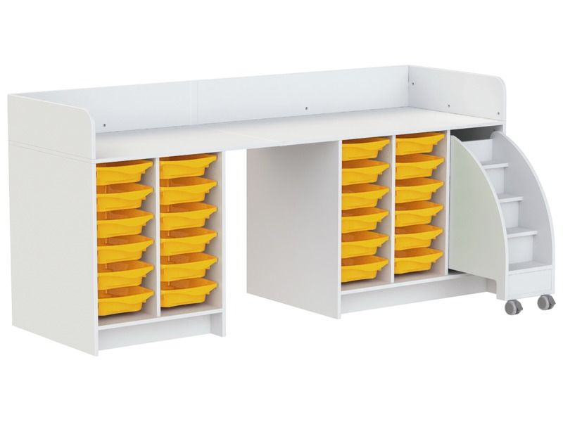 KAZÉO CHANGING TABLE 238 cm 24 stop-containers and 1 set of steps