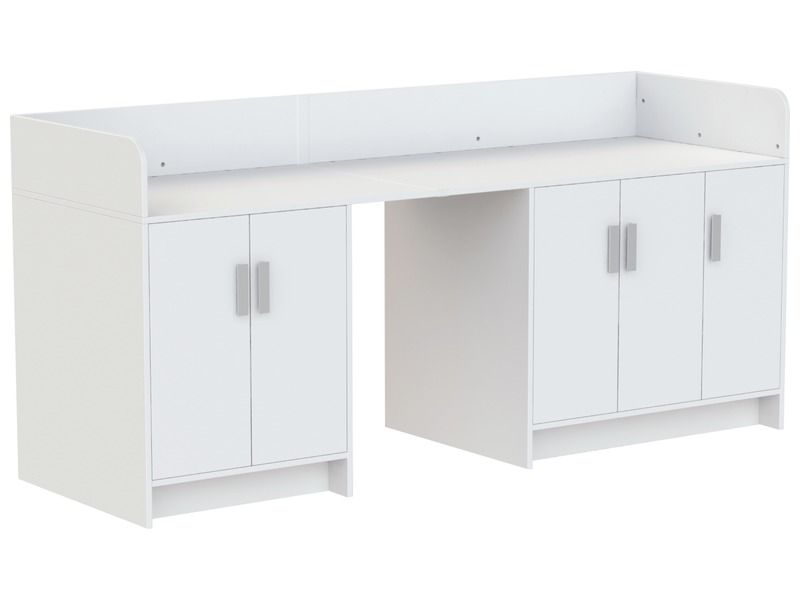 MEUBLE À LANGER KAZÉO 238 cm 18 étagères et 5 portes