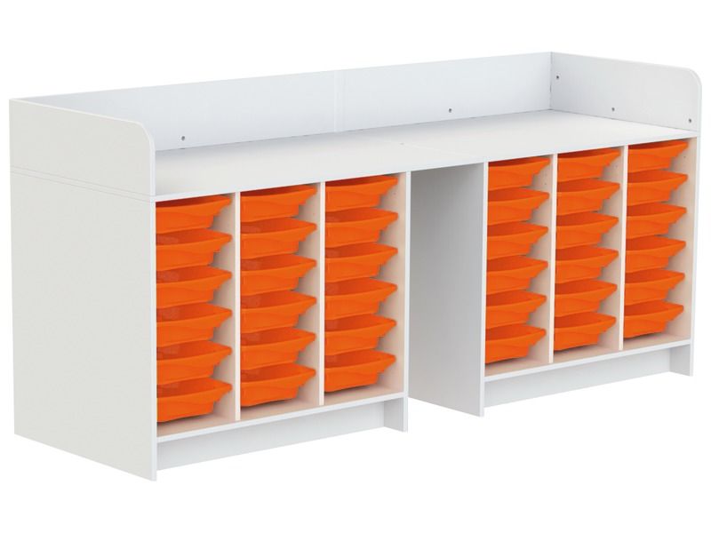 KAZÉO CHANGING TABLE 240 cm 36 stop-containers