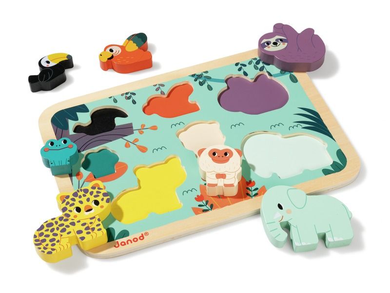 FIGURINE LIFT-OUT PUZZLES Jungle animals