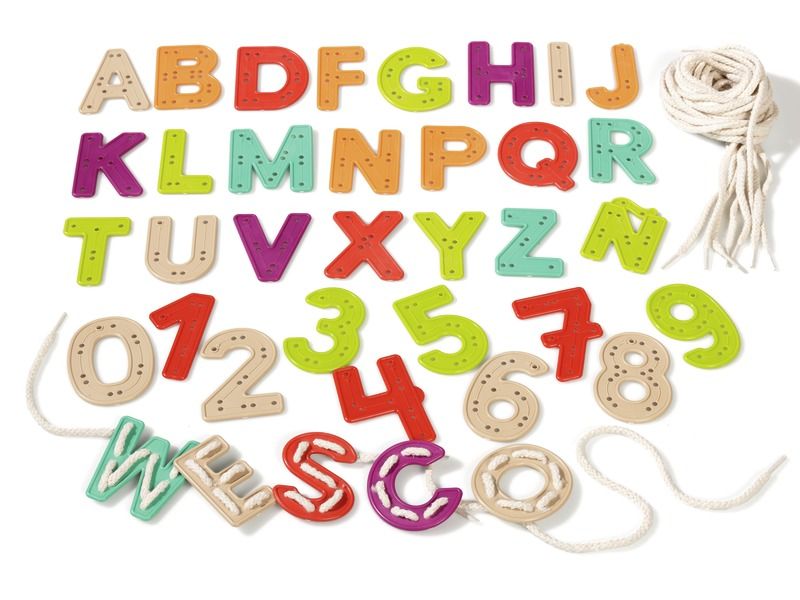 ECO-DESIGNED LACING NUMBERS AND LETTERS