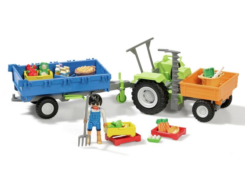 PLAYMOBIL HARVESTER TRACTOR WITH TRAILER