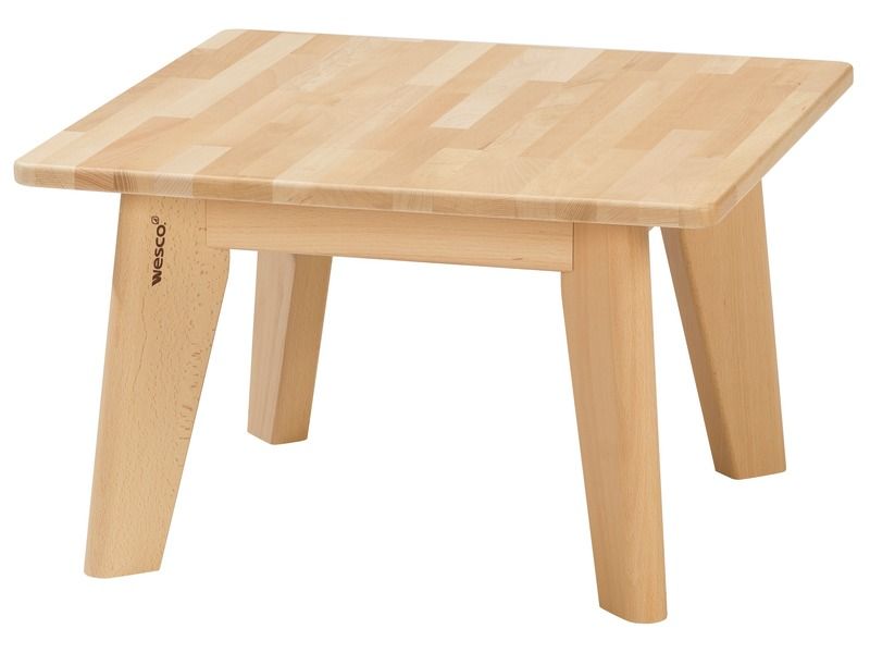 TABLE EN HÊTRE MASSIF NATURE - Carré 60x60 cm
