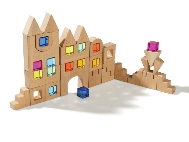 WOODEN AND TRANSLUCENT BUILDING BLOCKS