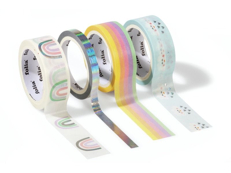 ADHESIVE RIBBONS IN VARIOUS SIZES Rainbow