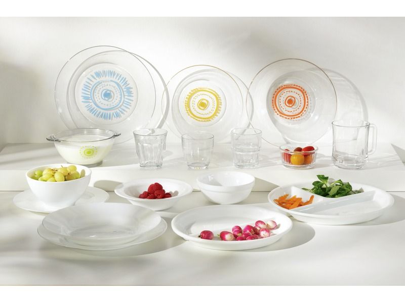PEPSYCOLOR TEMPERED GLASS TABLEWARE Bowls with handles