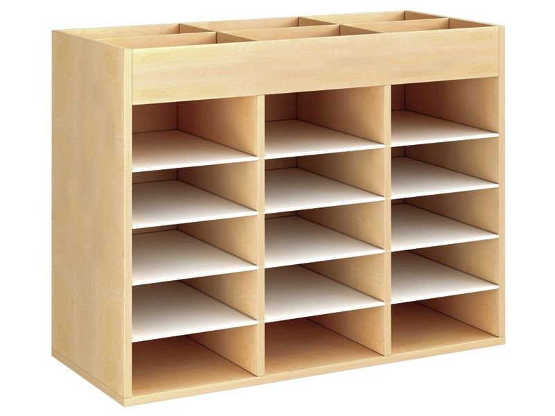 GEMELAMINEERD MEUBEL H: 81 cm - L: 105 cm 12 plankjes