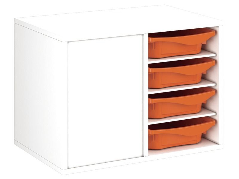 MELAMINE COATED CABINET H: 51 cm - W: 70.5 cm 8 containers – 6 shelves
