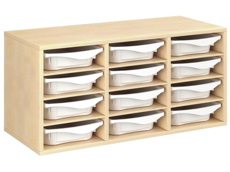 MELAMINE CABINET H: 51 cm - L: 105 cm 12 trays – 9 shelves