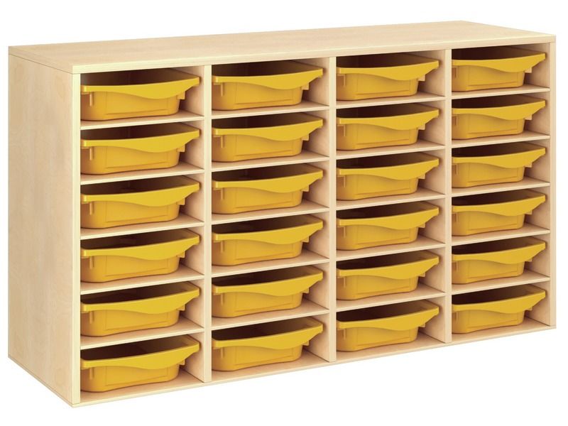 MELAMINE CABINET H: 81 cm - L: 139 cm 24 containers – 20 shelves