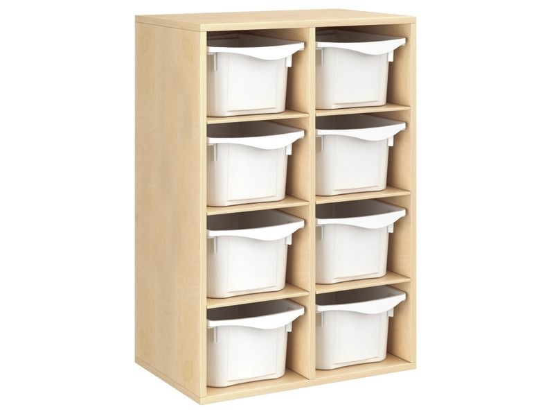 GEMELAMINEERD MEUBEL H: 102 cm - L: 70,5 cm 8 bakken - 6 legplanken