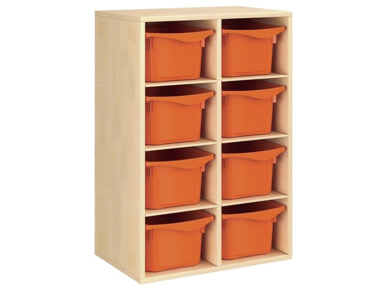 MELAMINE CABINET H: 102 cm - L: 70.5 cm 8 containers – 6 shelves