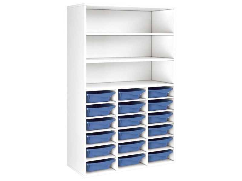 GELAMINEERD MEUBEL H: 162 cm - L: 105 cm 18 bakken - 18 legplanken
