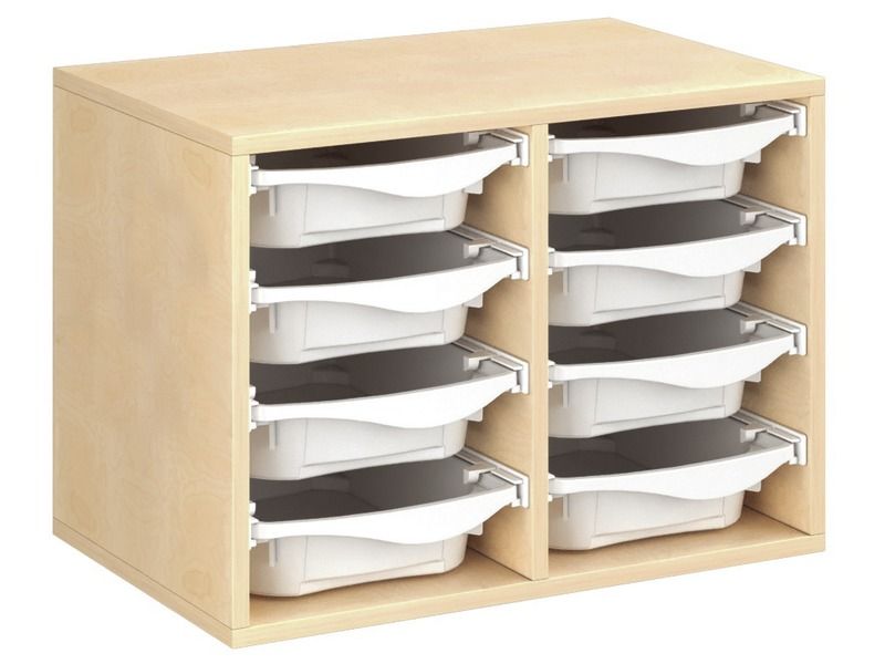 MELAMINE COATED CABINET H: 51 cm - W: 70.5 cm 8 trays on rails