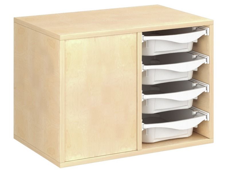 MÖBEL MIT MELAMINBESCHICHTUNG H: 51 cm - B: 70,5 cm 8 Behälter auf Schienen