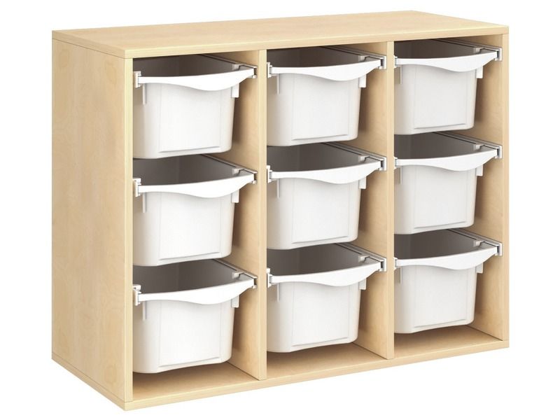 MOBILE MELAMINICO A: 81 cm - L: 105 cm 9 contenitori in plastica su guide