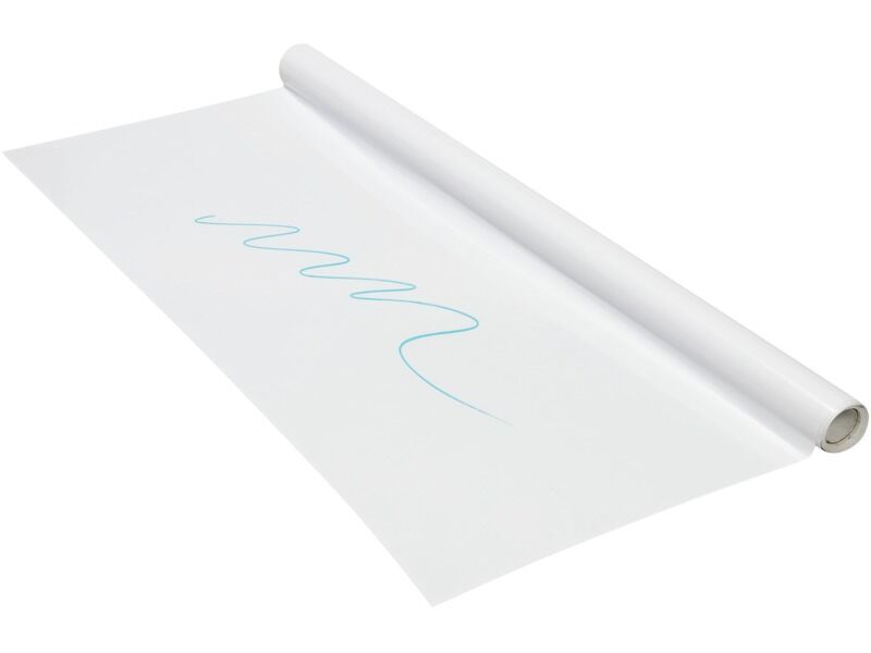 Rouleau Tableau Blanc Adhésif 60x200 Cm - Effaçable à Sec, Repositionnable - Pour Bureau, Cuisine, Salle De Jeu
