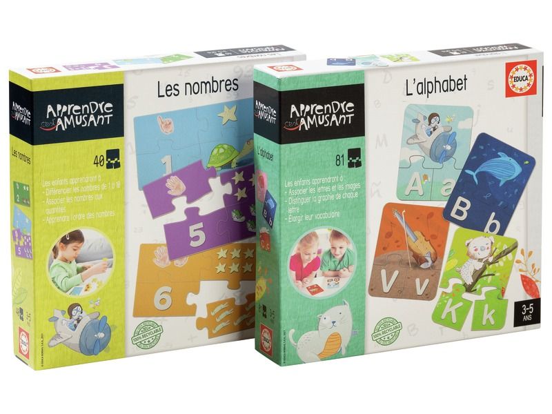 MAXI LOT PUZZLES LES NOMBRES ET L'ALPHABET